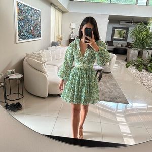 Elegant flower print dress